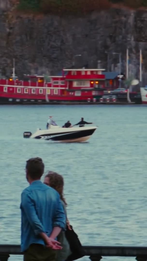 Hajó Vitorlázás Riddarfjarden Öbölben Stockholm Svédország — Stock videók