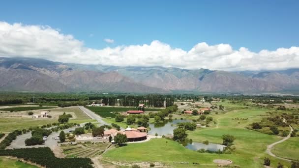 Ein Rundflug Über Den Golfplatz Estanicia Cafayete Argentinien — Stockvideo