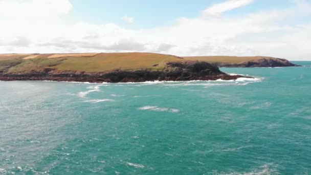 West Pwhole Newquay Coast Drone Optagelser – Stock-video