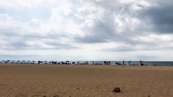 Испания Лето Пляж Теплый Солнечный День — стоковое видео
