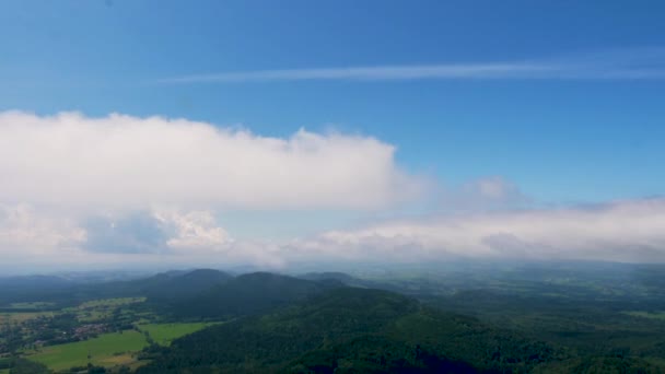 云彩在高山上的时间流逝 — 图库视频影像