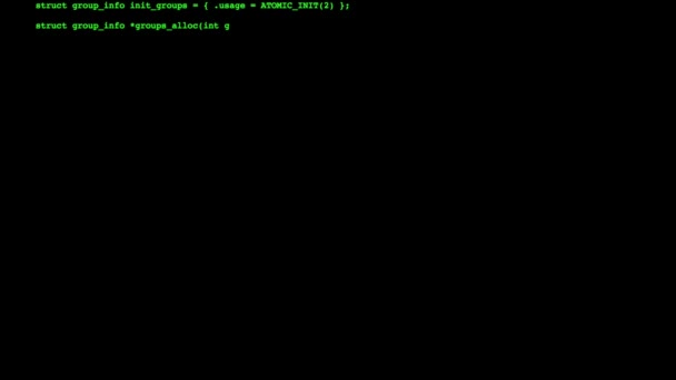 ハッカーが端末にコードを入力したビデオ — ストック動画
