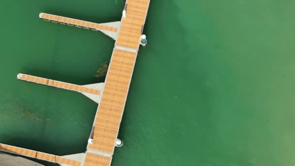 Drone Filmato Del Cantiere Balaton Sua Piccola Baia Bella Acqua — Video Stock