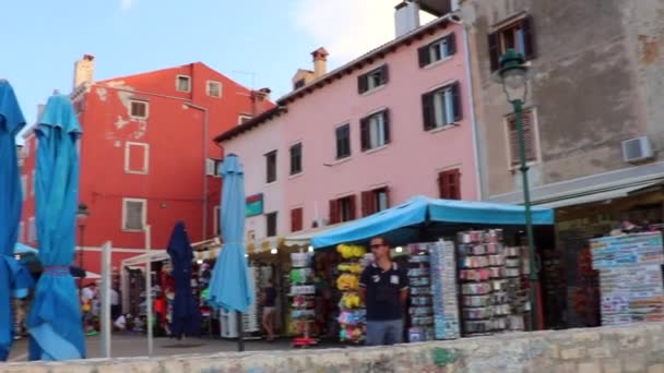 Rovinj Cestovní Momenty Denní Čas Záběry — Stock video