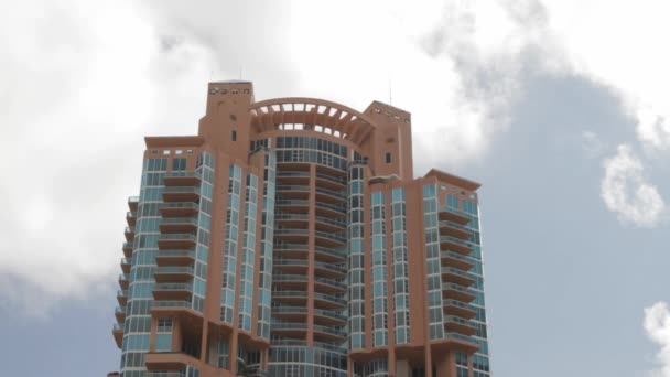 Miami Beach Edificio Sfondo Cielo — Video Stock