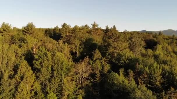 Soluppgång Över Gröna Bergen Stowe Vermont — Stockvideo