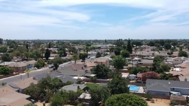 Drone Luchtopname Stad Norwalk California Gedurende Dag — Stockvideo