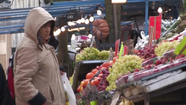 Stockholm Downtown Mercado Aire Libre Cerca Konserthuset Hotorget — Vídeo de stock