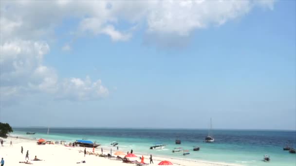 Zanzibar Beach Life Czas Lapse — Wideo stockowe