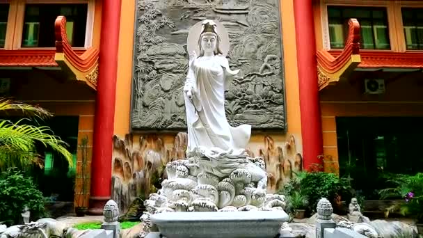 View Avalokitesvara Goddess Statue — Stock Video