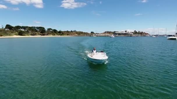 Punto Interés Alrededor Del Barco Movimiento — Vídeos de Stock