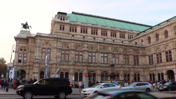 奥地利维也纳Wiener Staatsoper歌剧 — 图库视频影像