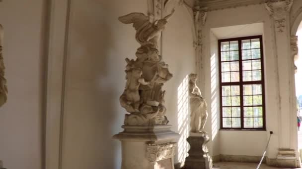 Palcio Belvedere Viena Austria Metraje Del Día — Vídeos de Stock