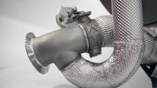 V12排气消声器视图 — 图库视频影像