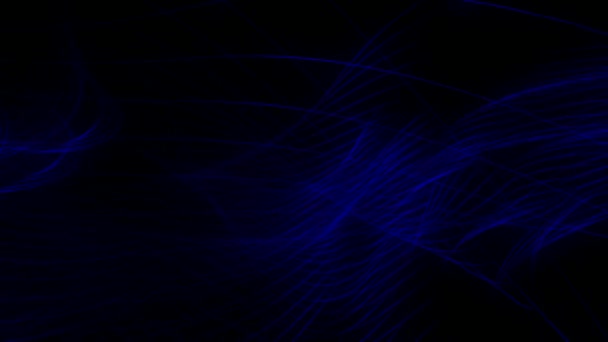 Абстрактная Анимация Синих Органических Струн Разрешение Горизонтальное Движение — стоковое видео