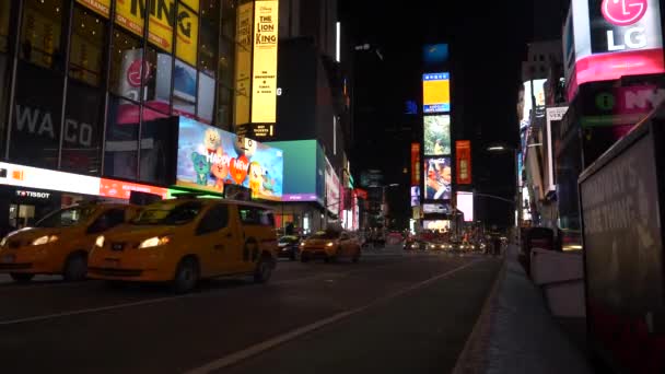 New York City Time Square Trafik — Stockvideo