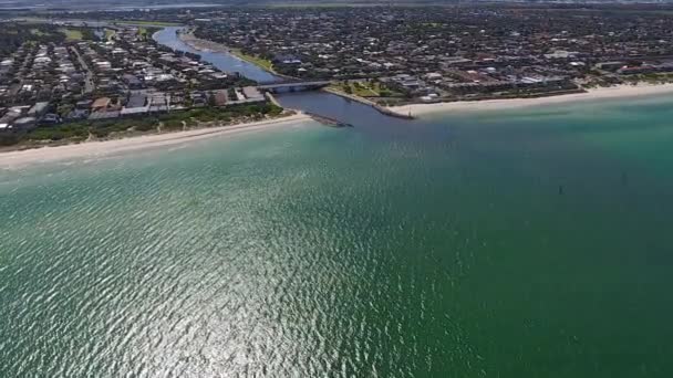 Donde Río Encuentra Con Mar — Vídeos de Stock