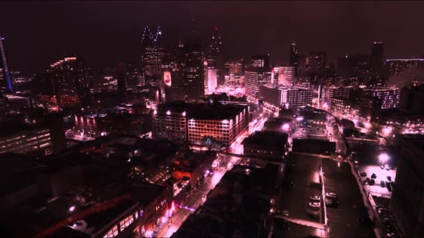 Zeitraffer Der Innenstadt Von Detroit Der Die Hektik Der Urbanen — Stockvideo