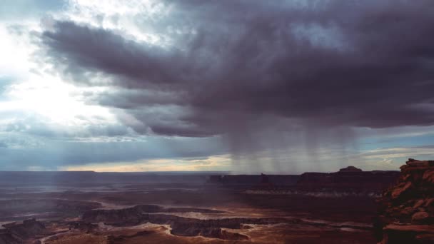 Cinemagraph Tijd Verstrijken Van Storm Rollen Door Woestijn — Stockvideo