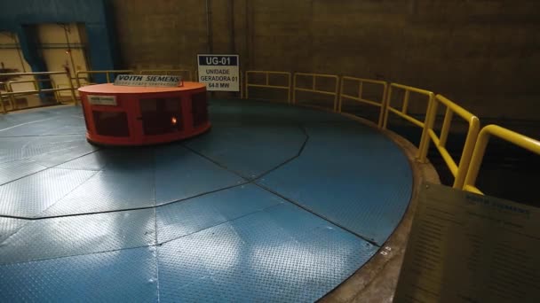 Vue Panoramique Sur Dessus Générateur Turbine Dans Une Installation Traitement — Video