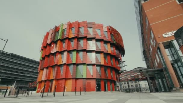 Chalmers Gothenburg University Campus Noto Colori Drammatici Elementi Design Geometrico — Video Stock