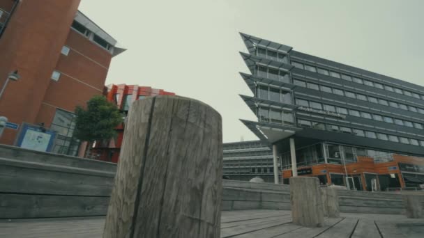Deux Jeunes Étudiantes Marchent Long Front Mer Université Chalmers Sur — Video
