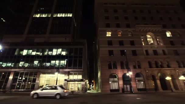 Uma Rua Centro Denver Com Tráfego — Vídeo de Stock