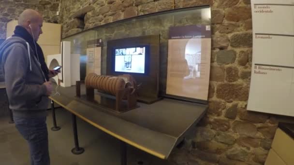 Vinci Müzesi Talya — Stok video