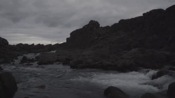 Islandia Cascada Alrededor — Vídeo de stock