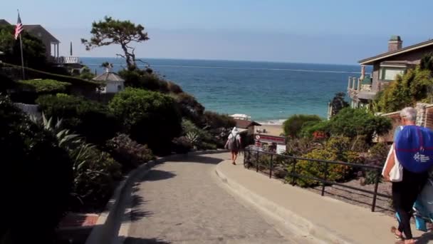 People Walking Beach Beachday — Stock Video