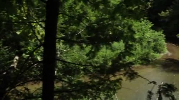 溪流的泛舟射击 — 图库视频影像