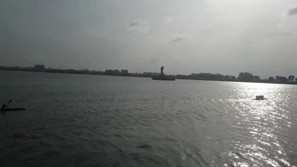 Lago Hussain Sagar Hyderabad — Video Stock