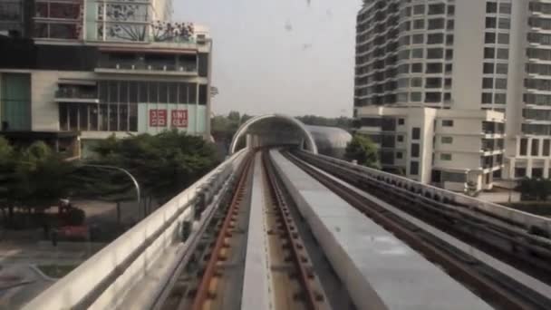 Larga Duración Disparo Tren Interior Que Viaja Destino — Vídeo de stock