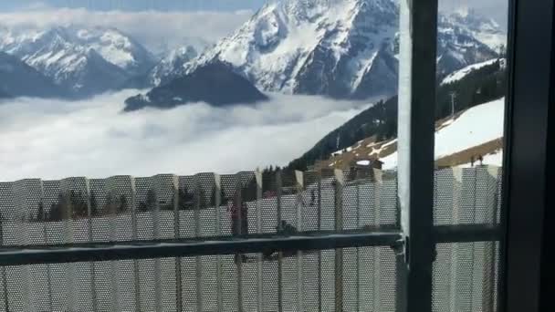 Skigebiet Mayrhofner Österreich — Stockvideo