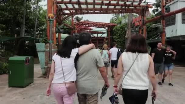 Famille Promener Dans Universal Studios Singapour — Video