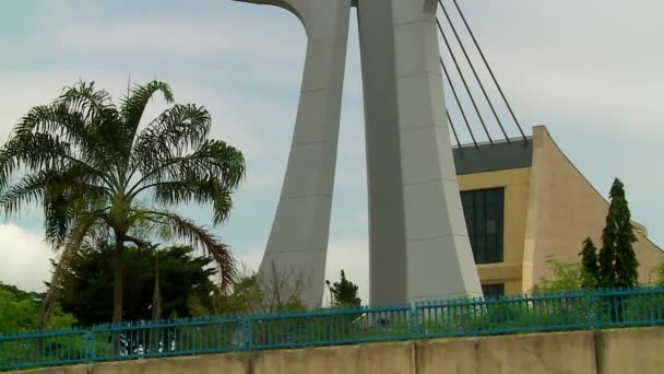 Padella Verticale Della Cattedrale Saint Paul Abidjan Costruito Dall Architetto — Video Stock