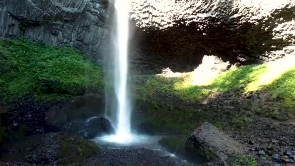 Beelden Boven Portland Neergeschoten Boven Latourell Falls Met Behulp Van — Stockvideo