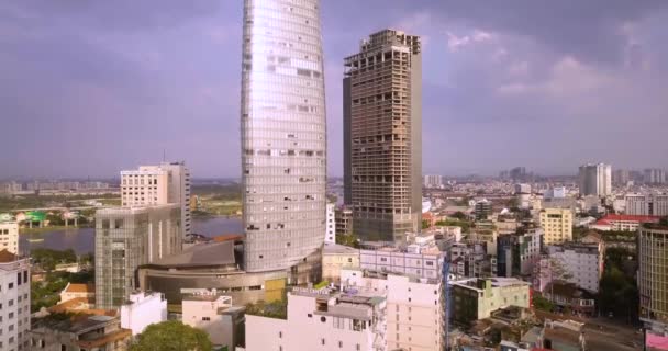 Flycam Centro Saigon — Vídeo de Stock