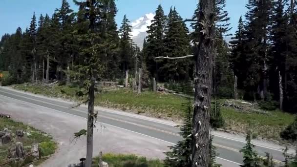 Beelden Boven Portland Neergeschoten Boven Mount Hood Met Behulp Van — Stockvideo