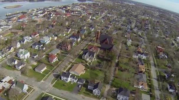 Hermosas Vistas Ciudad Natal Tomadas Dron — Vídeos de Stock