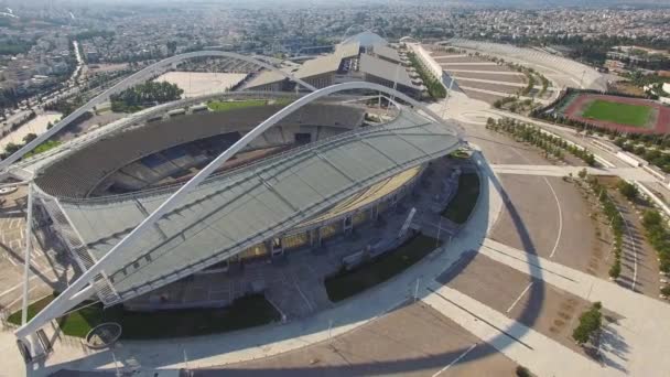 Drohne Kreist Das Spiro Louis Olympiastadion Athen Griechenland — Stockvideo