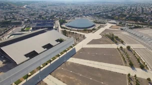 Vista Aérea Panorámica Del Parque Olímpico Atenas Atenas Grecia — Vídeos de Stock