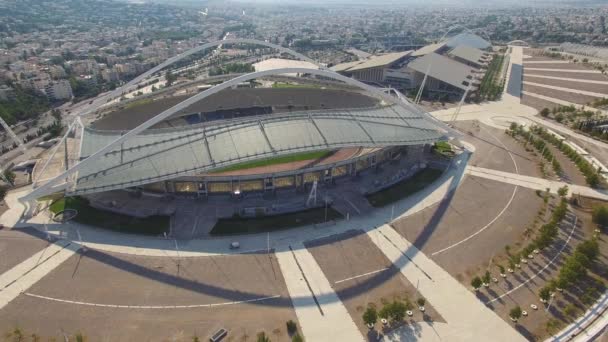 斯皮罗 路易斯奥林匹克体育场的静态广角航景 — 图库视频影像