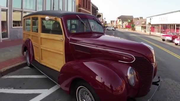 Klassieke Oldtimers Vrachtwagens — Stockvideo