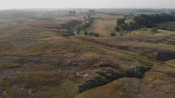 Luchtfoto Van Het South Dakota Landschap — Stockvideo