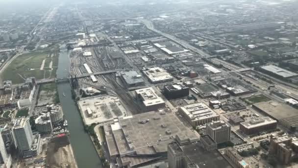 夏季从高处俯瞰芝加哥 — 图库视频影像