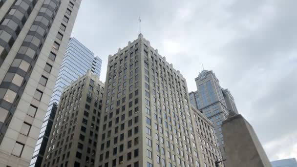 Vista Grattacieli Nel Centro Chicago — Video Stock