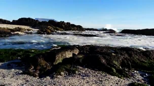 Time Lapse Cape Town Table Mountain Shore — Stock Video