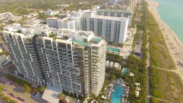 Video Drone South Beach Miami — Video Stock