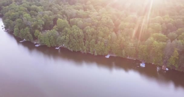 Πτήση Drone Που Δύει Τον Ήλιο — Αρχείο Βίντεο